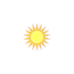 The sun sign on white background