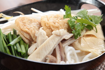 noodles in soup with meat