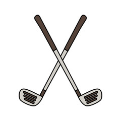 golf clubs equipment icon vector illustration design