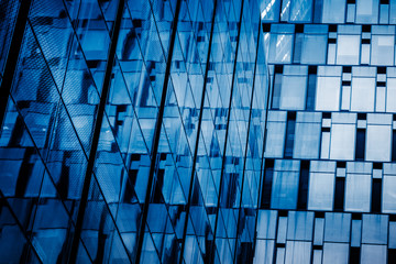 Urban abstract - windowed corner of office building
