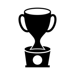 trophy cup isolated icon vector illustration design