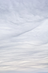 View of gray heavy woolly clouds. Background.
The sky is fully overcast.