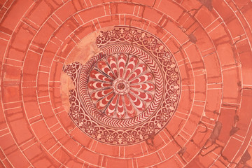 Pattern on ceiling in Fatehpur Sikri complex, Uttar Pradesh, India 