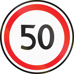 Belarusian regulatory road sign - Maximum speed limit