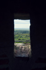 Looking trough the window of the castle