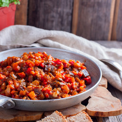 Tasty vegetable ragout,square