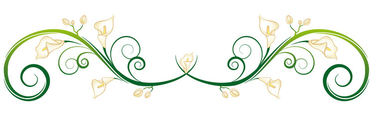 stationery Lily letterhead Wall tattoo © Mareen Vandelay