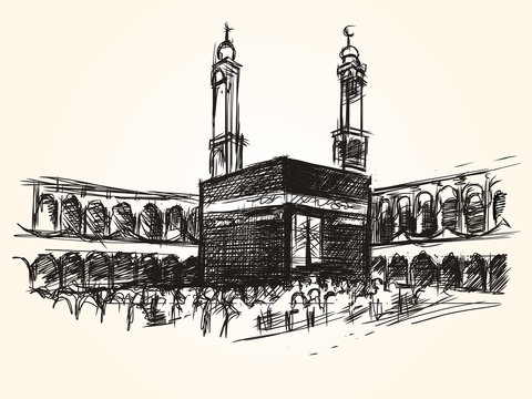 290 Drawing Of The Kaaba Stock Photos Pictures  RoyaltyFree Images   iStock