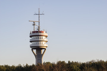 Navigation tower at the port entrance