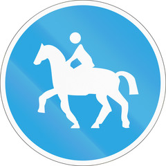 Road sign used in Belarus - Road for mounts