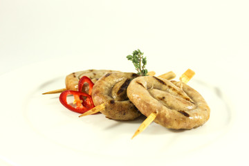 Grilled sausages
