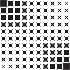 Abstract pattern of geometric shapes, halftone