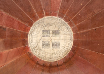 Narivalaya Yantra, Sundial in Jantar Mantar, ancient observatory. Jaipur, Rajasthan, India 