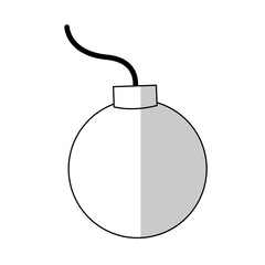 bomb icon over white background. vector illustration