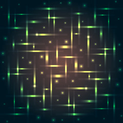 Abstract geometric background with graphic visualization of data, innovation, physics, space, research. Futuristic structure of information , neuron, brain links