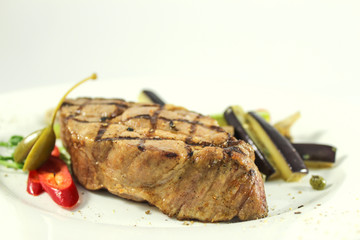 Meat  cooked on the grill