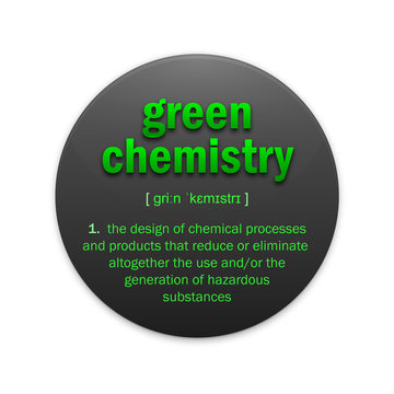 GREEN CHEMISTRY icon with definition