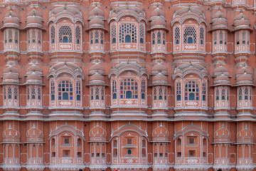 Fototapeta premium Hawa Mahal, Winds Palace in Jaipur, Rajasthan, India. Jaipur is the capital and the largest city of Rajasthan 