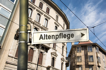 Fototapeta premium Schild 242 - Altenpflege