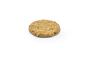 Fototapeta na wymiar Healthy cereal bisuits isolated on white background. Clipping path included in JPEG.