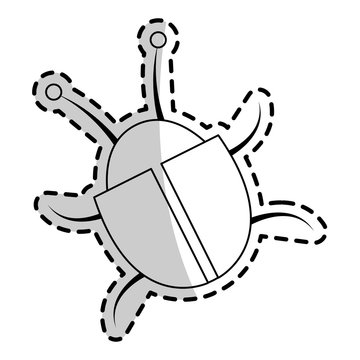 bug beatle icon image vector illustration design 