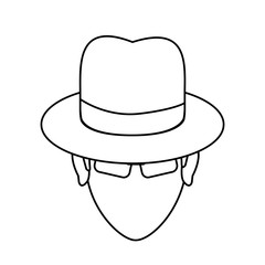 suspicious looking man icon image criminal vector illustration design 