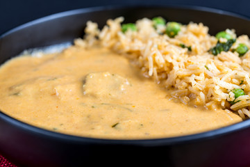Handmade Indian curry chicken rice