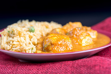 Handmade Indian curry chicken rice