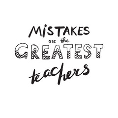 Motivational quote - isolated on white background