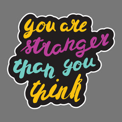 Motivational quote sticker