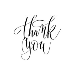 thank you hand lettering inscription positive quote