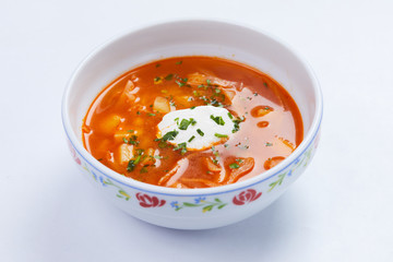 vegetable soup with sour cream