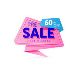 Discount tag with special offer sale sticker isolated on white background. Vector sale label with promo offer.