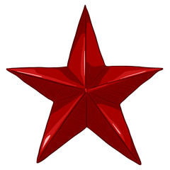 Vector Cartoon Red Star