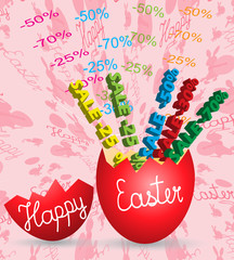 Easter day sale design.Vector illustration