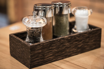 Set of ingredients and spice for cooking