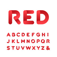 Rounded font. Vector alphabet with gradient effect letters.