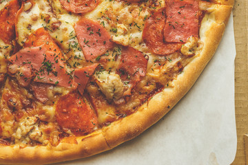 Pizza close up photo