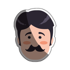 Man face cartoon icon vector illustration graphic design