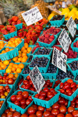 Tomatoes Blueberries and Raspberries