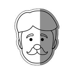 Man face cartoon icon vector illustration graphic design