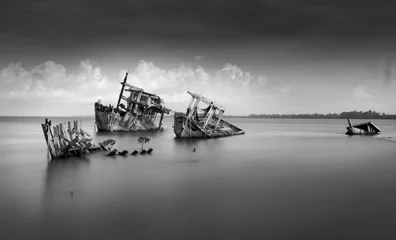 Acrylic prints Shipwreck the wreck of ship