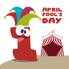 april fools day festive celebration vector illustration eps 10