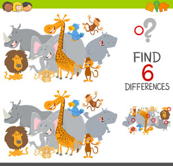 Fototapeta premium finding differences game for kids