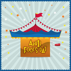 april fools day circus star background vector illustration eps 10