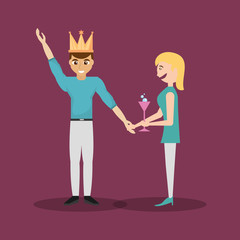 couple dancing together vector illustration eps 10