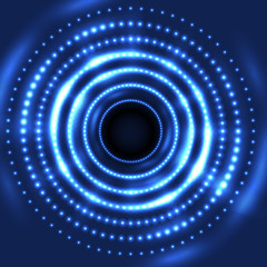 Round blue round light