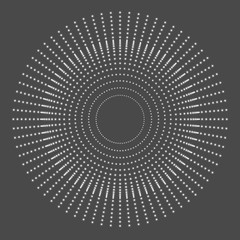 Attractor color gradient gray round