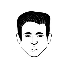 business man comic outline vector illustration eps 10