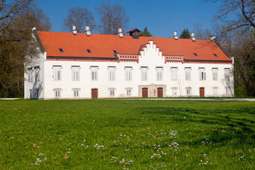 Fototapeta na wymiar Novi Dvori Castle built in the 16th century in Zapresic, Croatia